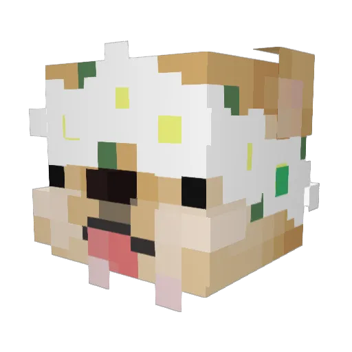 taowii Minecraft avatar head, 3D render