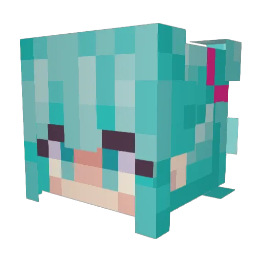 tapacat_ Minecraft avatar head, 3D render