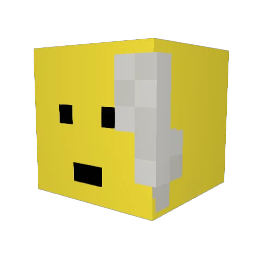tapeikul Minecraft avatar head, 3D render