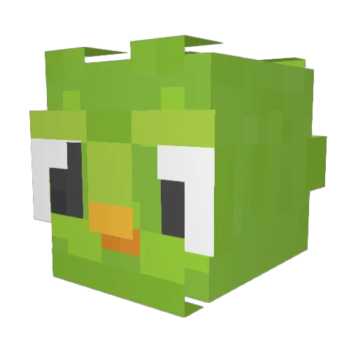 tapenso Minecraft avatar head, 3D render