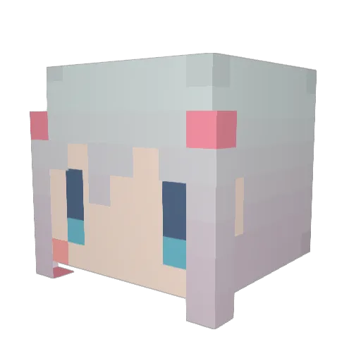 tapioca Minecraft avatar head, 3D render