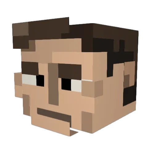 tappingsnurtle Minecraft avatar head, 3D render