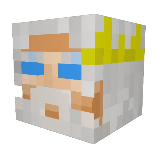 taquikasv Minecraft avatar head, 3D render