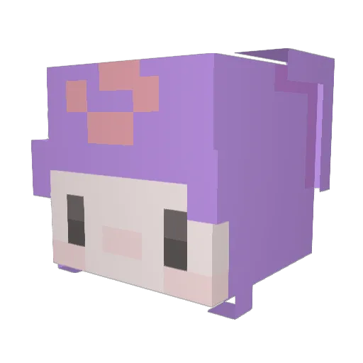 tara1214 Minecraft avatar head, 3D render