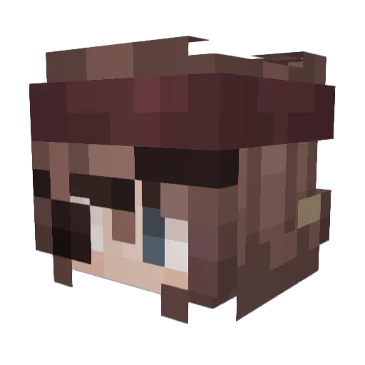 tara2fine Minecraft avatar head, 3D render