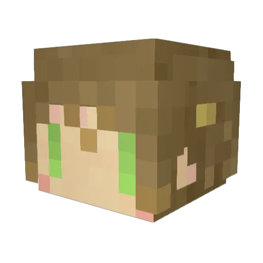tarako_gohaan Minecraft avatar head, 3D render