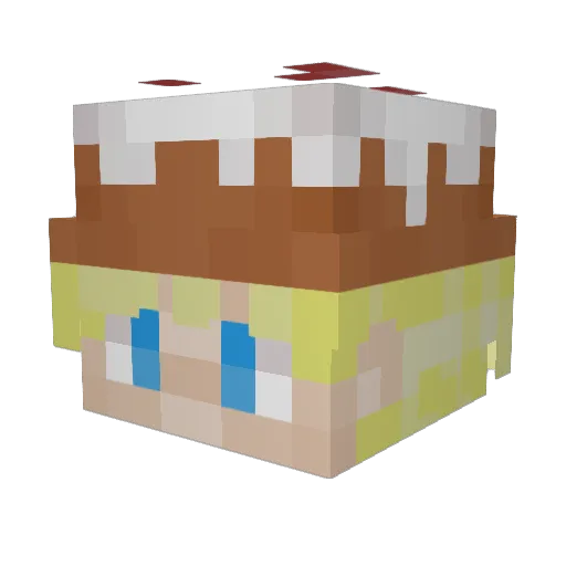taramisuxd Minecraft avatar head, 3D render