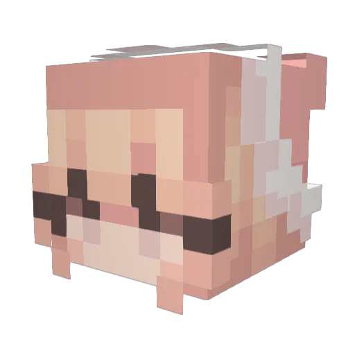 taranic Minecraft avatar head, 3D render