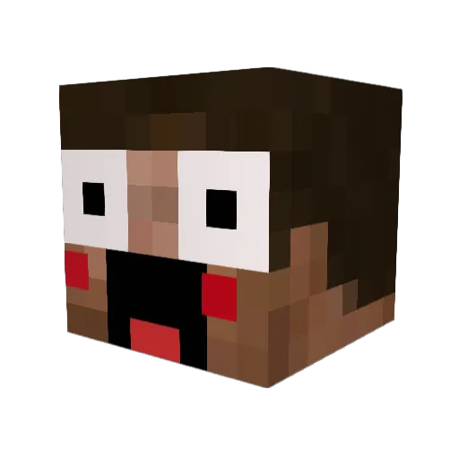 tarao1988 Minecraft avatar head, 3D render