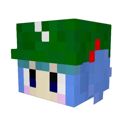 tararan Minecraft avatar head, 3D render