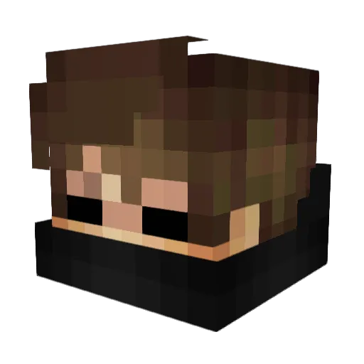 tararatarako Minecraft avatar head, 3D render
