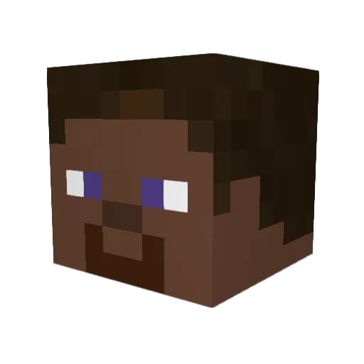 tardfoot Minecraft avatar head, 3D render