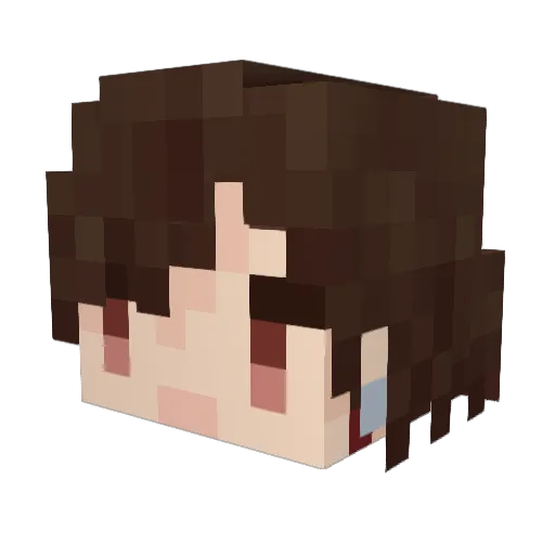 targacar Minecraft avatar head, 3D render