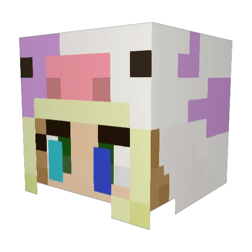 tarialee Minecraft avatar head, 3D render