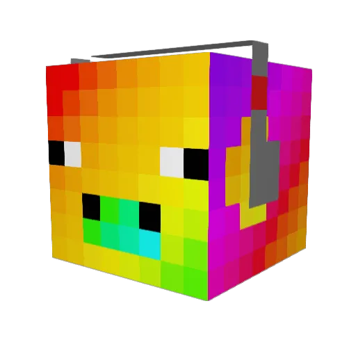 tariqking Minecraft avatar head, 3D render
