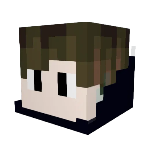 taritaridayo Minecraft avatar head, 3D render