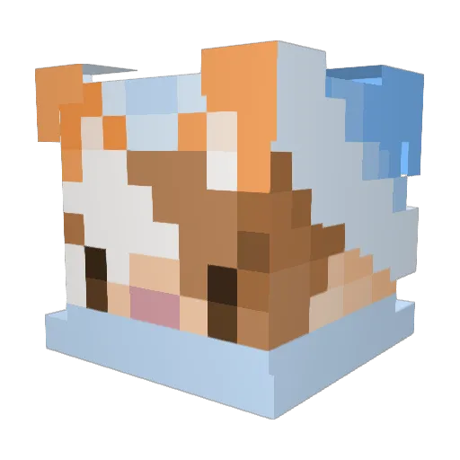 taro0425 Minecraft avatar head, 3D render
