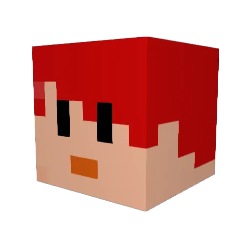 taro_AP Minecraft avatar head, 3D render