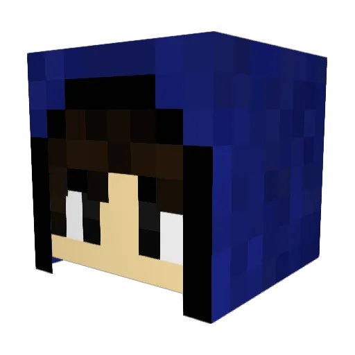 taroujuu Minecraft avatar head, 3D render