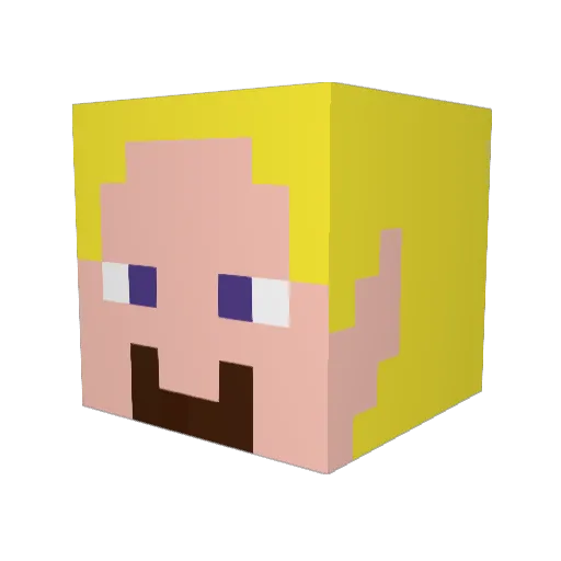 tarpan74 Minecraft avatar head, 3D render