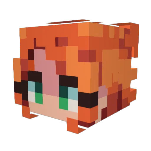 tartanista Minecraft avatar head, 3D render