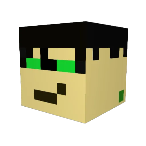 tarteauxfraise Minecraft avatar head, 3D render