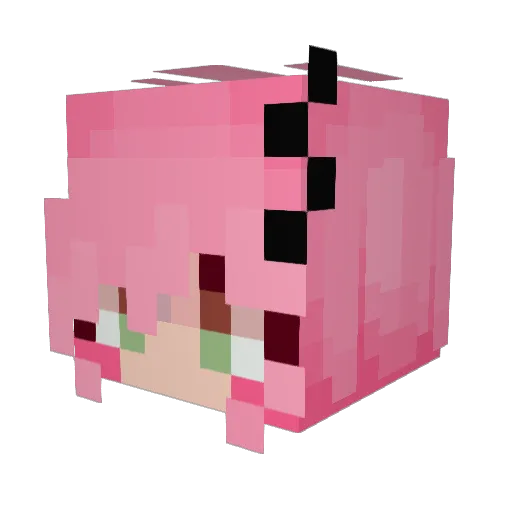 tartpolecat Minecraft avatar head, 3D render