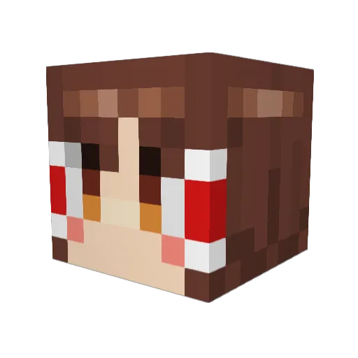 taruja Minecraft avatar head, 3D render