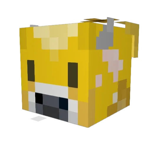 tarupple Minecraft avatar head, 3D render
