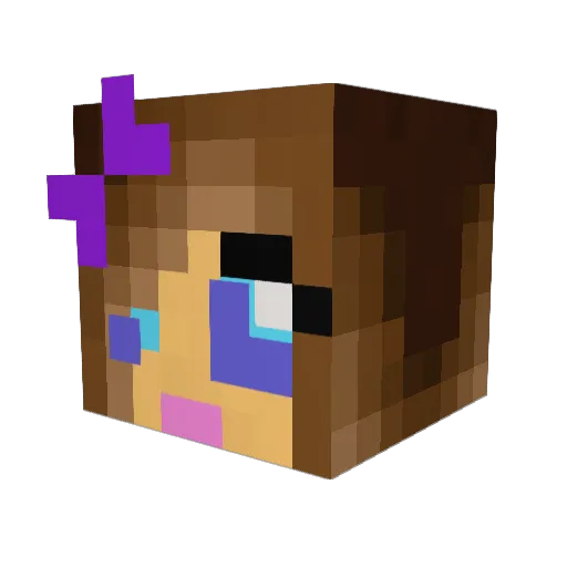 tasha213 Minecraft avatar head, 3D render