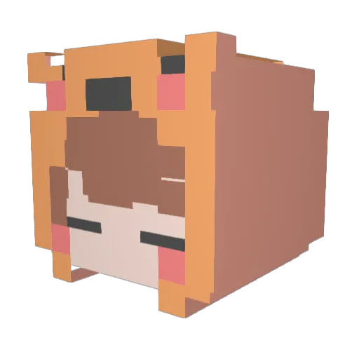 tashasteven Minecraft avatar head, 3D render