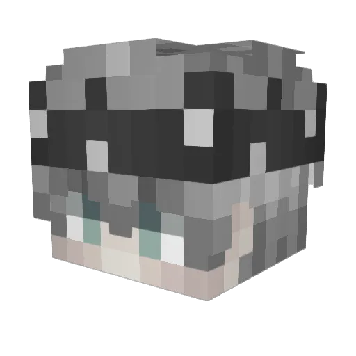 tashi_i Minecraft avatar head, 3D render