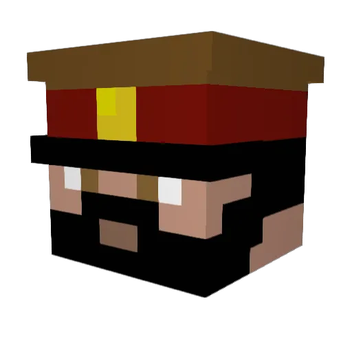 tasinater Minecraft avatar head, 3D render