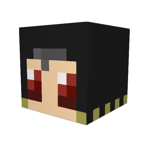 task_act4 Minecraft avatar head, 3D render