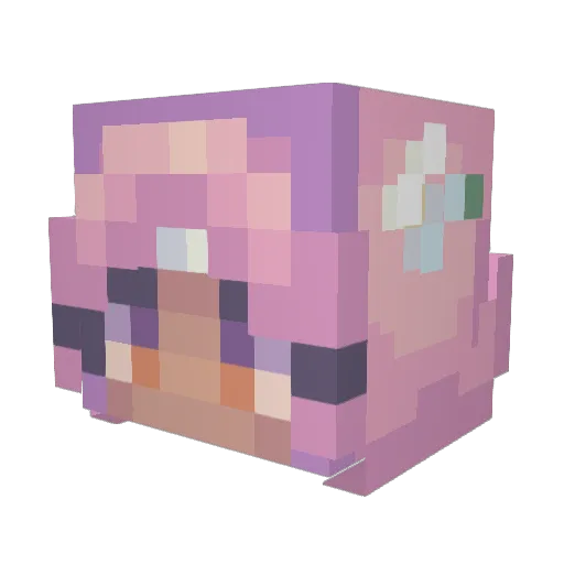 tasmiaa Minecraft avatar head, 3D render