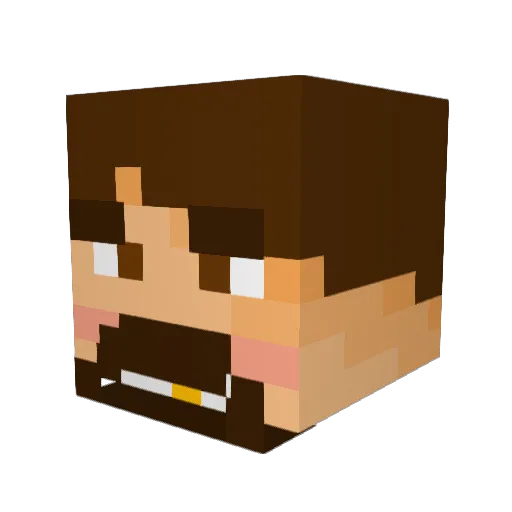 tastyGinger Minecraft avatar head, 3D render