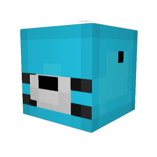 tasty_frog Minecraft avatar head, 3D render