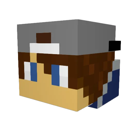 tat2mem Minecraft avatar head, 3D render