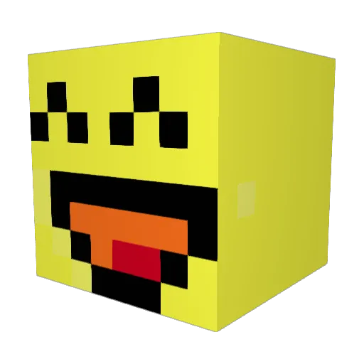 tata50 Minecraft avatar head, 3D render
