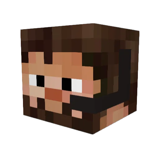 tataRobert Minecraft avatar head, 3D render