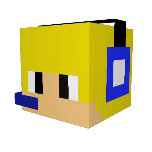 tata_monge Minecraft avatar head, 3D render