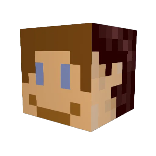 tatakenobi Minecraft avatar head, 3D render