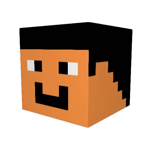 tatedor Minecraft avatar head, 3D render