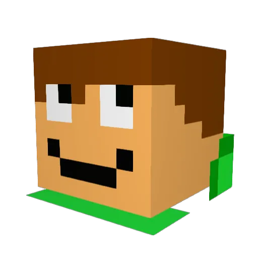 taters86 Minecraft avatar head, 3D render