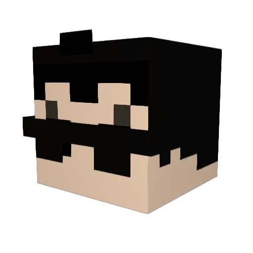 tateshu Minecraft avatar head, 3D render