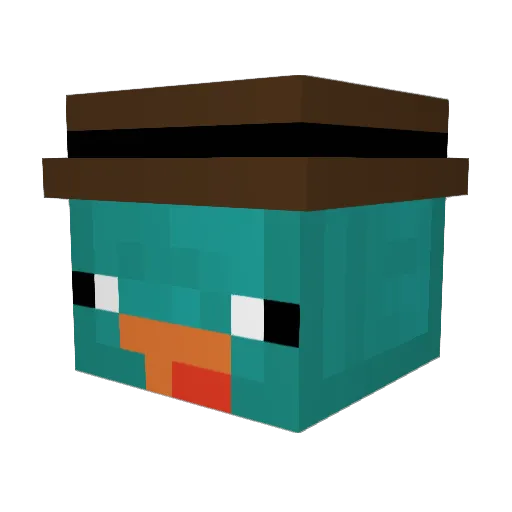 tatezuki Minecraft avatar head, 3D render