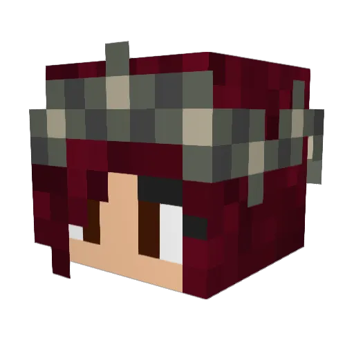 tati_07 Minecraft avatar head, 3D render