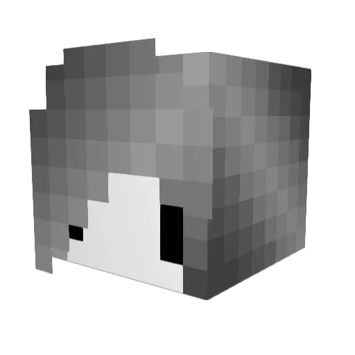 tato2 Minecraft avatar head, 3D render