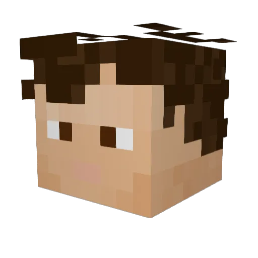 tattersol Minecraft avatar head, 3D render