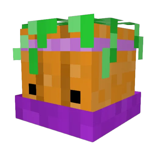 tattking Minecraft avatar head, 3D render